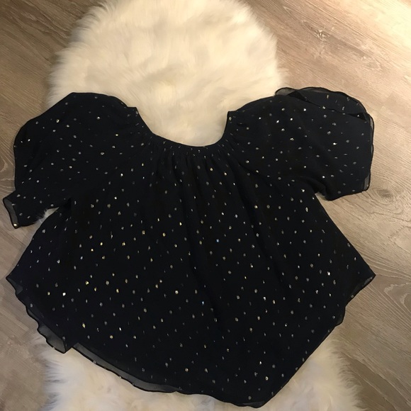 Anthropologie leifsdottir Adena blouse Navy - Picture 5 of 8